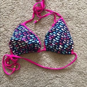 Vineyard Vines whale pattern bikini top(padded)